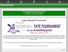 Tablet Screenshot of edinabaseball.org